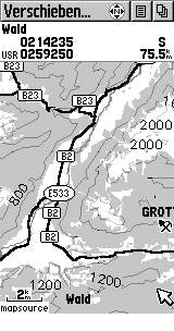 Garmin MapSource TOPO Deutschland v1, eTrex Vista, Beispiel 1