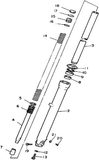 XV 535 Virago, Teleskopgabel