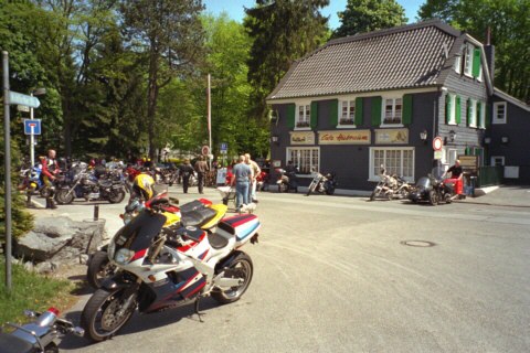 Nordrhein-Westfalen, Motorradtreff Caf Hubraum, Motorrder, Biker